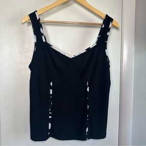 Vintage Y2K Nueva Black Corset Style Tank. Size 14.